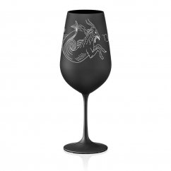 Sklenice na bílé i červené víno Viola 550 ml černá, znamení KOZOROH 1 ks