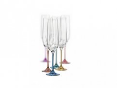 Sklenice na šampaňské Viola Spectrum 190 ml, 6 ks (mix barev) 1